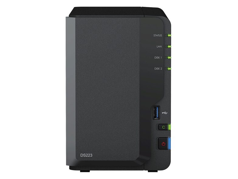 Synology DS223, 2-Bay NAS-Server, 3x USB 3.2/1x RJ45/2 GB DDR4, schwarz