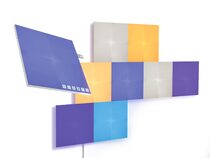 Nanoleaf Canvas Starter Kit, modulares LED-Lichtsystem, 9-teiliges Set, weiß