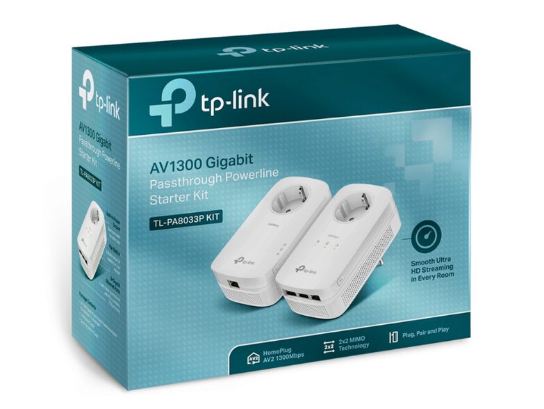 TP-Link TL-PA8010P KIT, AV1300-Gigabit-Powerline-Adapter Kit, 2er-Pack, weiß