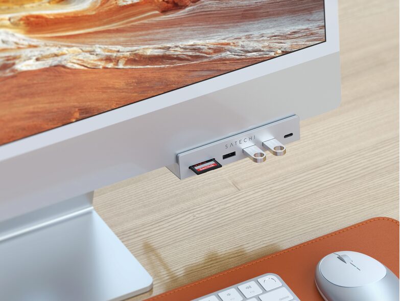 Satechi USB-C Clamp Hub, für iMac 24", USB-C/USB-A, silber