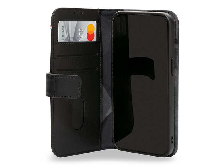 Decoded Detachable Wallet, Leder-Hülle für iPhone 13 Pro Max, MagSafe, schwarz
