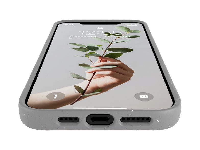 Woodcessories Bio Case MagSafe, Schutzhülle für iPhone 13 Pro, grau
