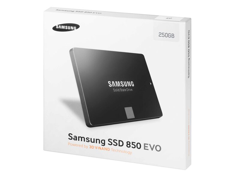 Samsung SSD 850 EVO, 250 GB 6,35 cm interne Festplatte, SATA III
