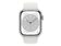 Apple Watch Series 8, 41 mm, Aluminium silber, Sportarmband weiß