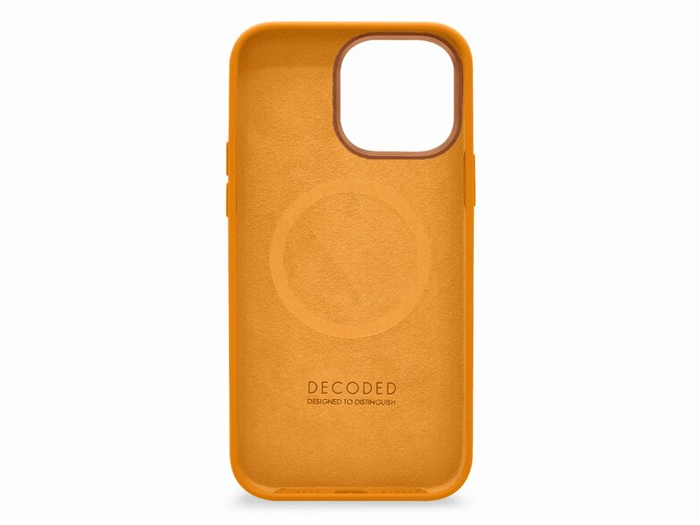 Decoded Silicone Back Cover, Schutzhülle für iPhone 14 Pro Max, MagSafe, orange