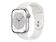 Apple Watch Series 8, GPS & Cellular, 45 mm, Alu. silber, Sportarmband weiß