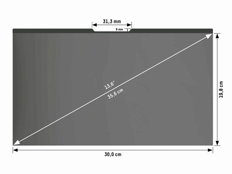 Displex Blickschutzfilter, magnetische Folie für MacBook Air 13,6"