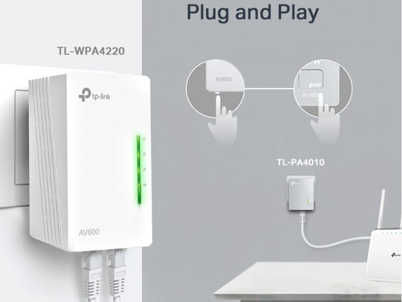 TP-Link TL-WPA4220 KIT, AV500 Powerline Extender Kit, 2er-Pack, weiß