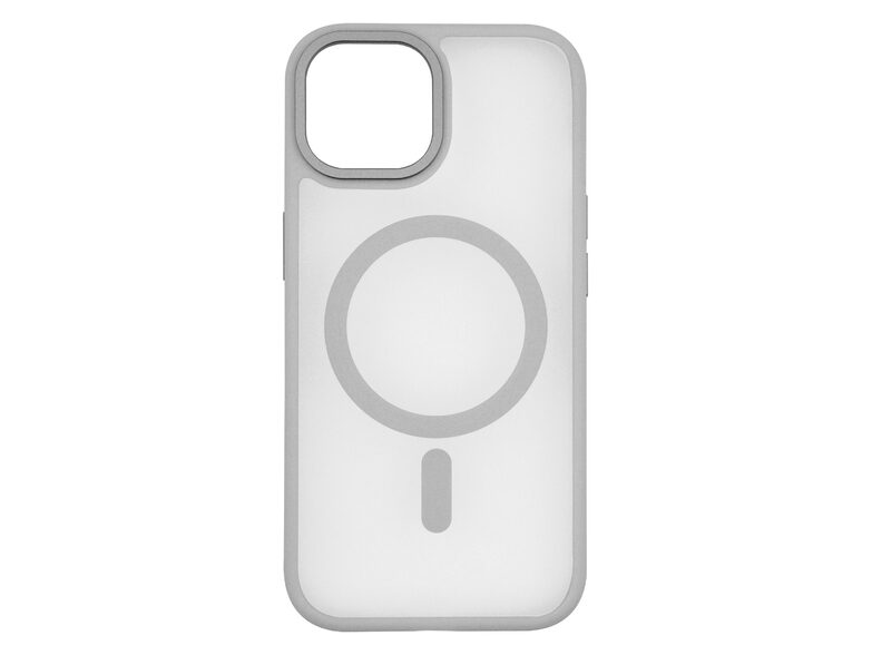 Networx Hybrid-Magnet-Case, Schutzhülle für Apple iPhone 15 Plus, grau
