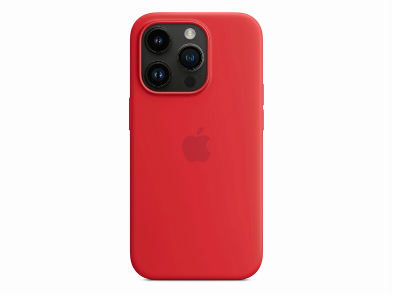 Apple iPhone Silikon Case mit MagSafe, für iPhone 14 Pro, rot