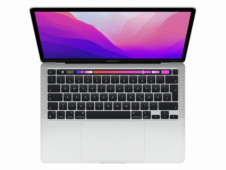 Apple MacBook Pro 13" (2022), M2 8-Core CPU, 256 GB SSD, 8 GB RAM, silber
