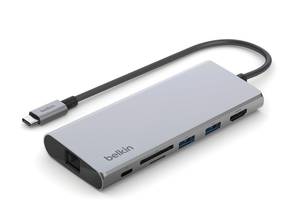 Belkin Connect USB-C-7-in-1-Multiport-Adapter, HDMI/Ethernet/Micro