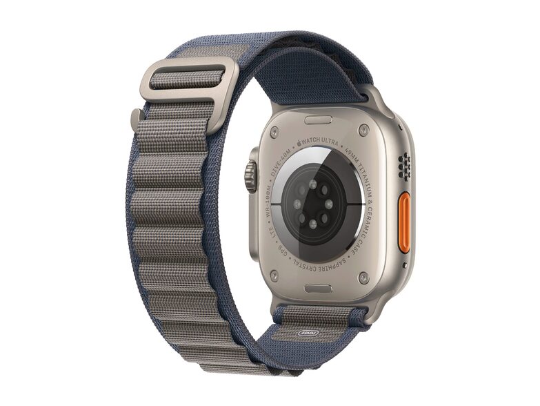 Apple Watch Ultra 2, GPS & Cellular, 49 mm, Titangehäuse, Alpine Loop blau, M