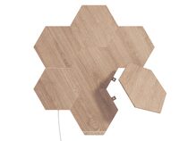 Nanoleaf Elements Wood Look Hexagons, LED-Lichtpaneele, StarterKit, 7-teilig