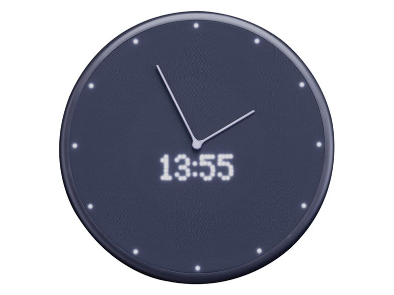 Glance Clock, smarte Wanduhr mit LED-Display, schwarz