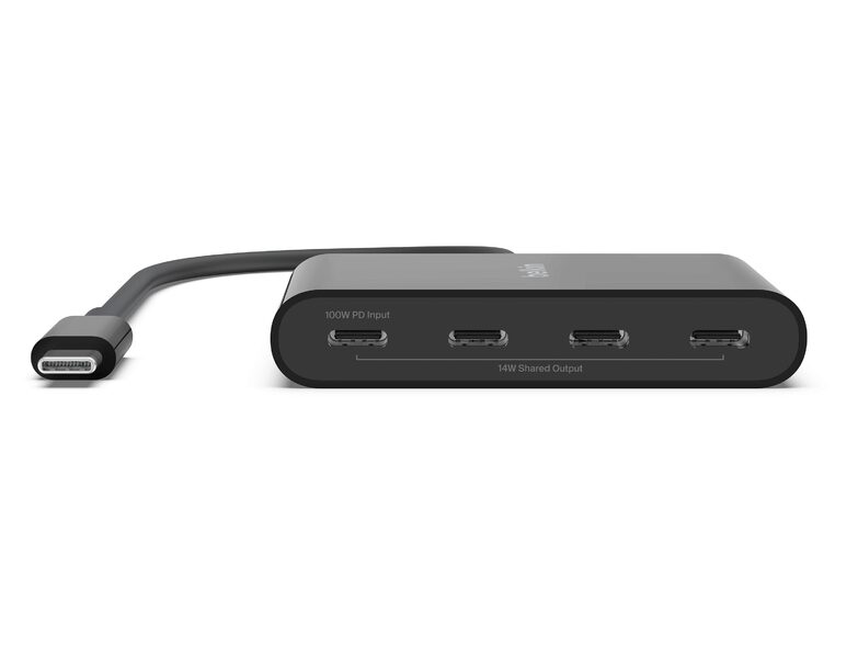 Belkin Connect Hub, USB-C/4-Port-USB-C, schwarz