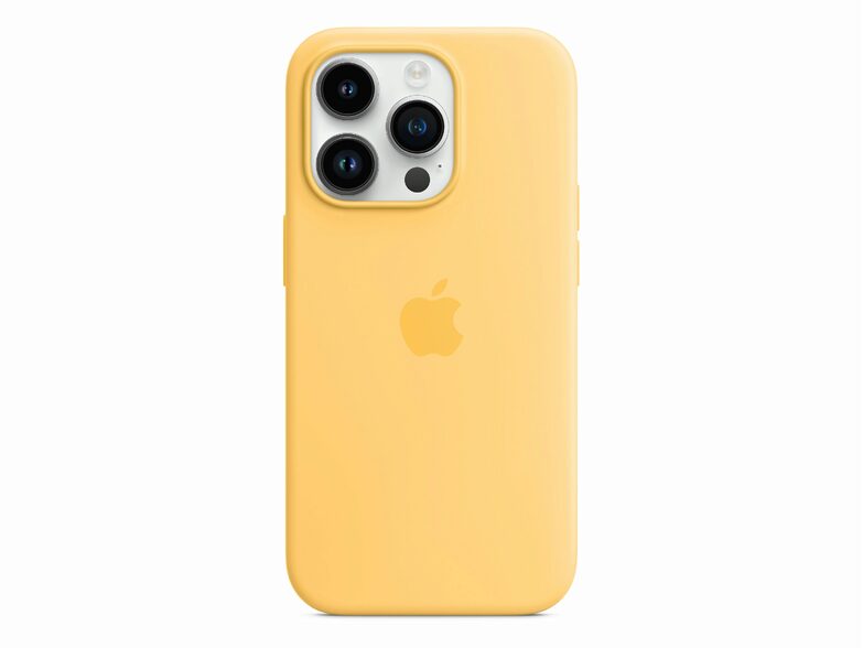 Apple iPhone Silikon Case mit MagSafe, für iPhone 14 Pro, sonnenlicht