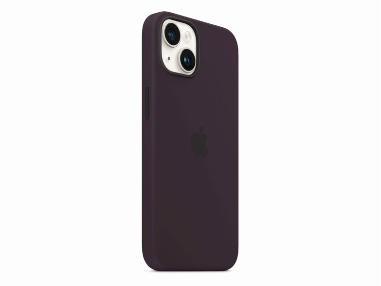 Apple iPhone Silikon Case mit MagSafe, für iPhone 14, holunder