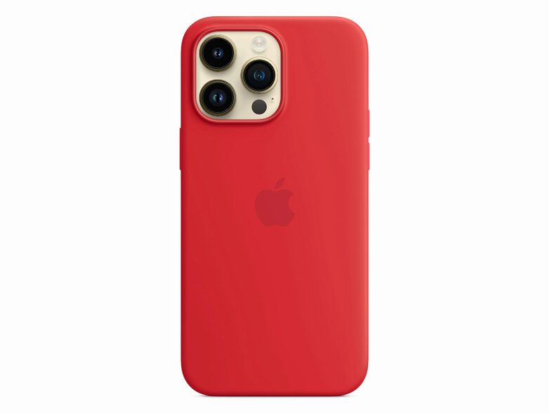 Apple iPhone Silikon Case mit MagSafe, für iPhone 14 Pro Max, rot