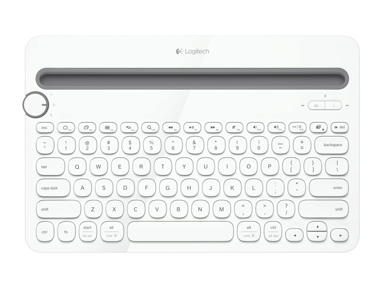 Logitech Bluetooth Multi-Device Keyboard K480, kabellose Tastatur, QWERTZ, weiß