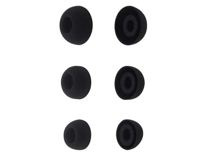 Networx Universal-Earbuds-Set, 6er Ersatztips aus Silikon, schwarz