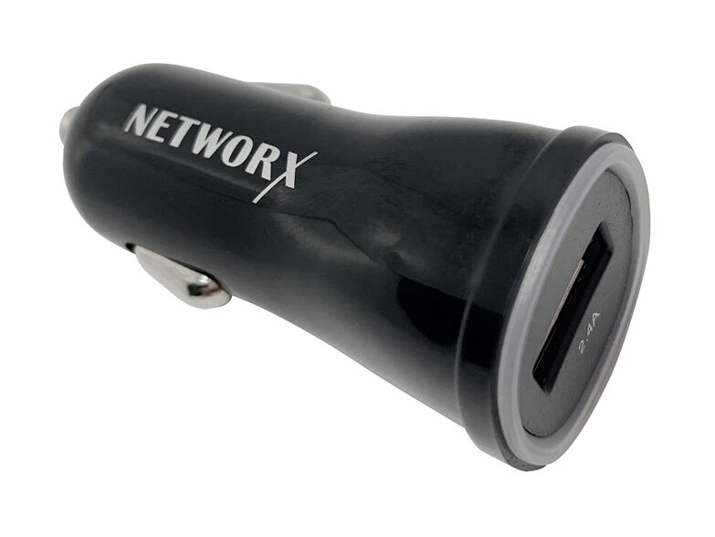 Networx Basic KFZ-Ladegerät, USB, 2,4 A, schwarz