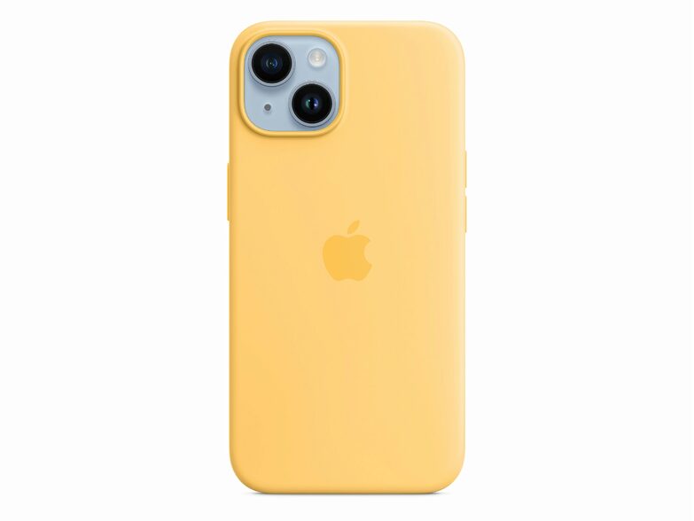 Apple iPhone Silikon Case mit MagSafe, für iPhone 14, sonnenlicht