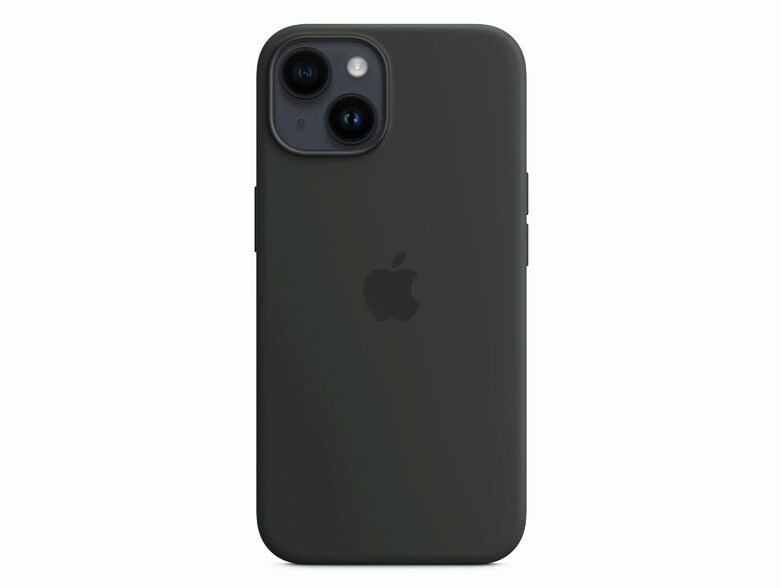 Apple iPhone Silikon Case mit MagSafe, für iPhone 14, mitternacht