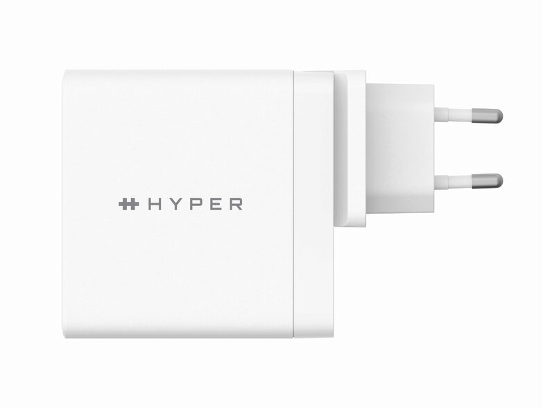 Hyper HyperJuice 140 W USB-C-Ladegerät, 2x USB-C PD(140/100W)/USB-A (30W), weiß