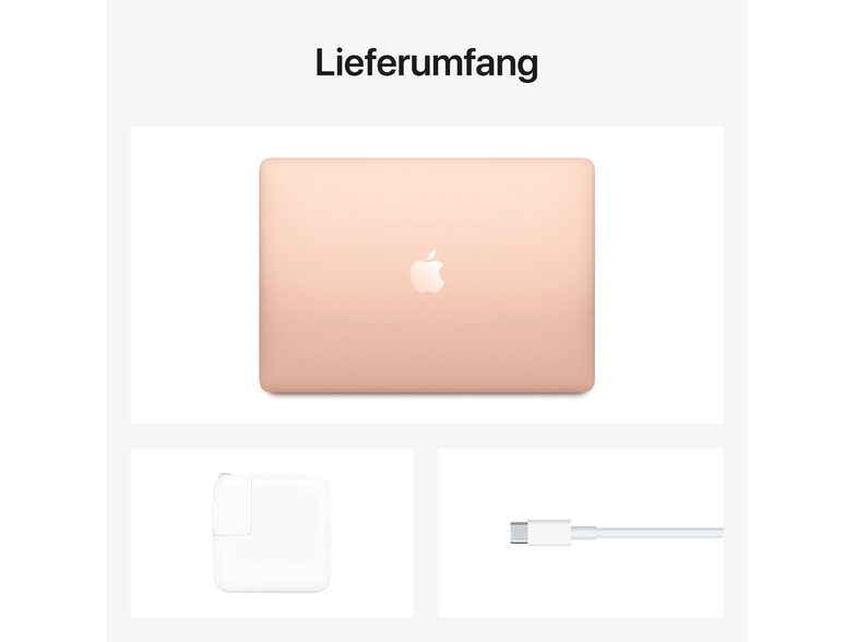 Apple MacBook Air Ret. 13", M1 8-Core CPU, 8 GB RAM, 256 GB SSD, gold