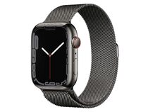 Apple Watch Series 7, GPS & Cellular, 45 mm, Edelstahl, Milanaise-Armband
