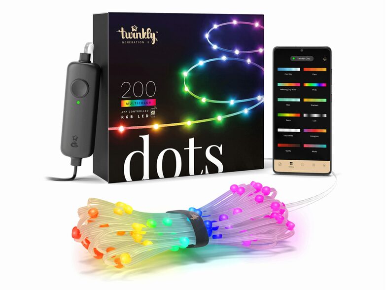 Twinkly DOTS 200, smarte Lichterkette, Homekit, 10 m