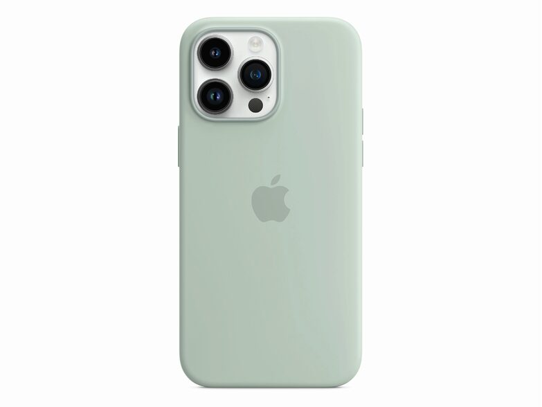 Apple iPhone Silikon Case mit MagSafe, für iPhone 14 Pro Max, agavengrün