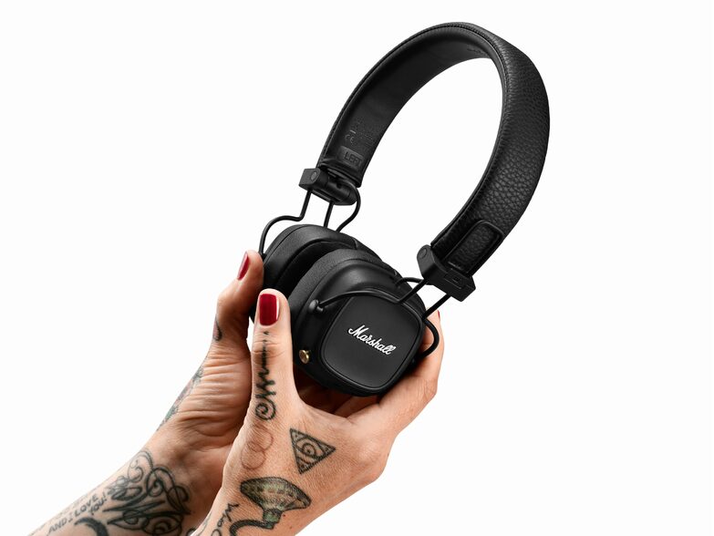 Marshall Major IV, On-Ear-Kopfhörer, Bluetooth/Klinke, schwarz