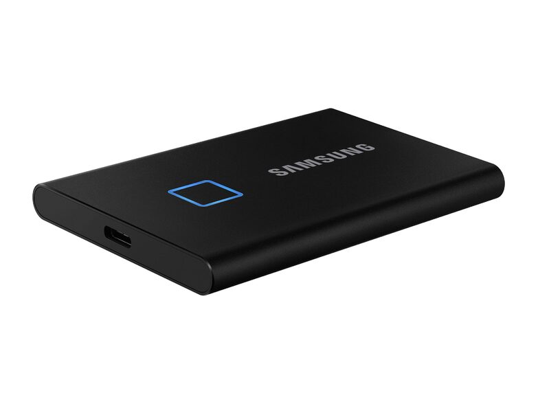 Samsung Portable SSD T7 Touch, 500 GB externe SSD, USB 3.2 Gen 2/USB-C, schwarz