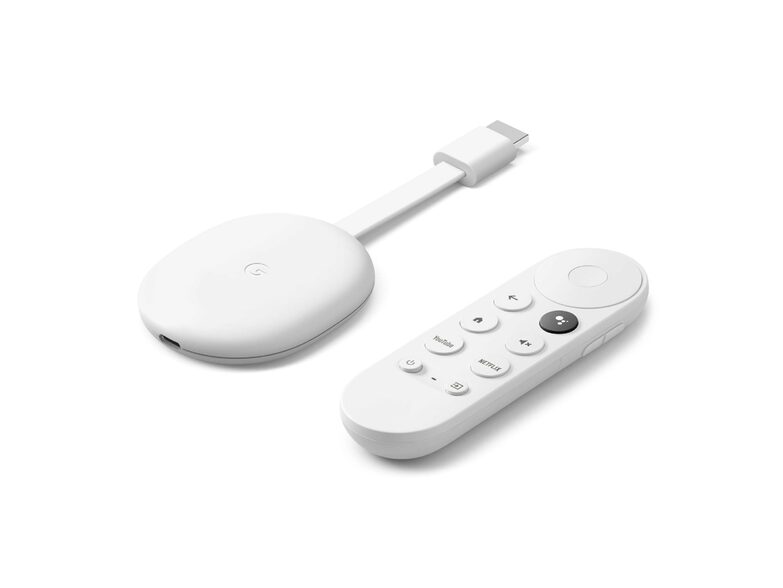 Google Chromecast, mit Google TV, Streaming-Player, 4K, HDR, weiß