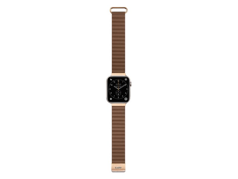 LAUT NOVI LUXE, Armband für Apple Watch 42/44/45/49 mm, Kunstleder, braun