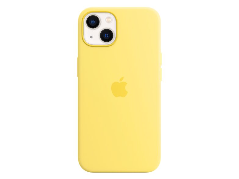 Apple Silikon Case mit MagSafe, für iPhone 13, zitronenschale