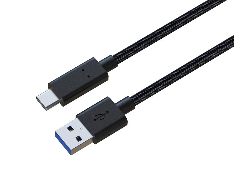 Networx Daten- und Ladekabel, USB-A auf USB-C, 1 m, schwarz