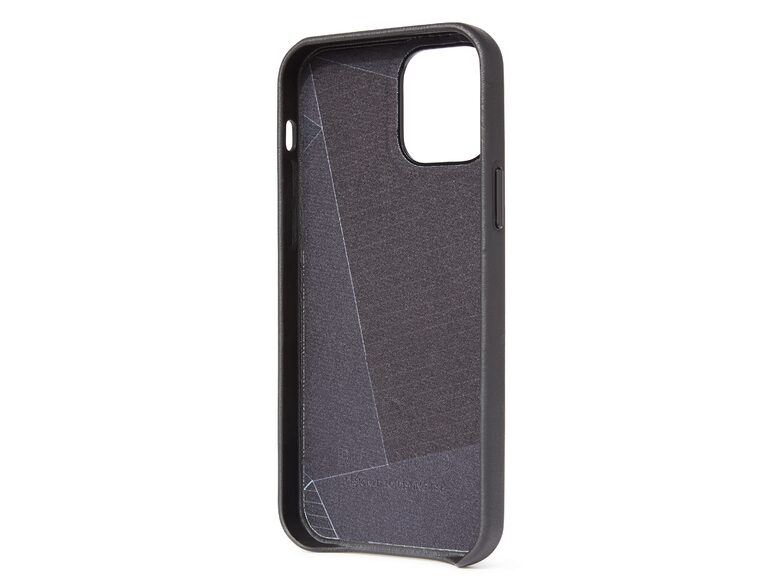 Decoded Back Cover, Leder-Schutzhülle für iPhone 12 Pro Max, schwarz