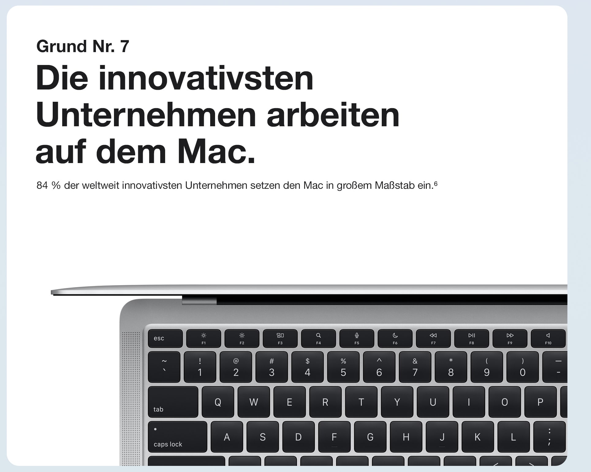 Die innovativsten Unternehmen arbeiten mit dem Mac.